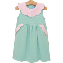 Penelope Dress Mint Stripe/Light Pink