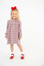 Long Sleeve Mary Baker Day Dress Wicker Park Plaid with Richmond Red