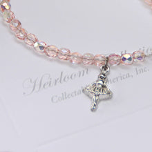 Dance Ballerina Pink Crystal Bracelet 5" CJ-364
