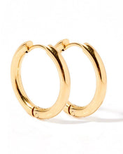 Huggie Earrings - Scarlett Hoop Gold 14mm