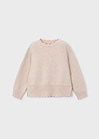 Knitted smooth sweater Beige