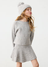 Pearl knit skirt Mix Grey