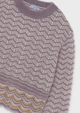 Geometric jacquard jersey Lavender Sweater