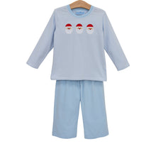 Santa Trio Pant Set- Blue