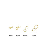 Huggie Earrings - Scarlett Hoop Gold 8mm