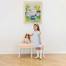 TBBC x LELE BEALE ST BLUE HERRINGBONE KIDS KNOTTED HEADBAND