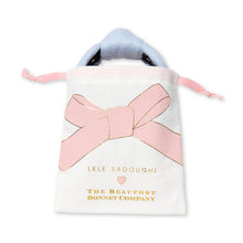 TBBC x LELE BEALE ST BLUE HERRINGBONE KIDS KNOTTED HEADBAND