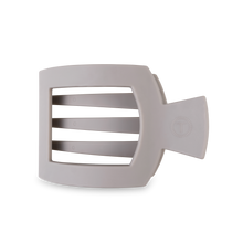Square Flat Hair Clip | Large | Silver Flames