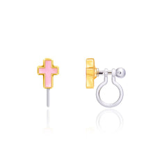 CLIP ON Cutie Earrings | Pink Cross