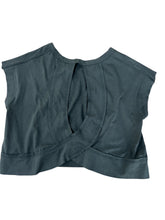 Girls Split Back Top Black