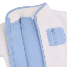 Sherpa Zip Jacket with Blue Lining