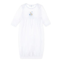 Noah's Ark Gathered Gown - Light Blue