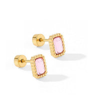 Screwback Stud Earrings - Madison Pink