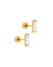 Screwback Stud Earrings - Amber