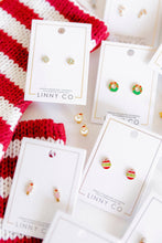 Screwback Stud Earrings - Santa