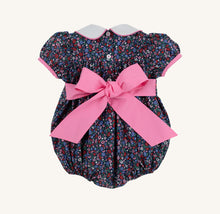 Cindy Lou Sash Bubble Fairfax Farm Floral with Worth Avenue White & Hamptons Hot Pink