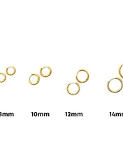 Huggie Earrings - Scarlett Hoop Gold 14mm