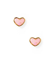 Screwback Stud Earrings - Nora Heart Pink