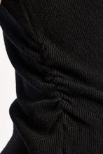 Girls Ruched top, stand-up collar Black
