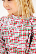 Long Sleeve Mary Baker Day Dress Wicker Park Plaid with Richmond Red