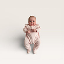 Pink Popcorn Footie with Ruffle Collar