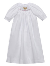 Bulldog Maroon/Grey Smocked Daygown