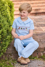 Smocked Pant Set Holiday Train
