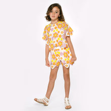Yellow Flower Crochet Shorts