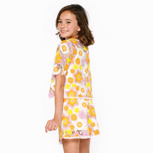 Yellow Flower Crochet Shorts