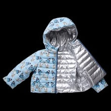 Girls Reversible Riley Jacket blue vintage butterflies