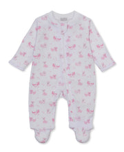 Puppy Paws Pink Zip Footie