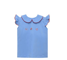Emma Blouse, Red White & Blue