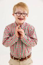 Dean's List Dress Shirt Richmond Red & Kiawah Kelly Green Gingham