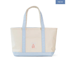 MEDIUM TOTE - COATED CANVAS NATURAL with BALLET MIST TRIM