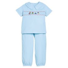 Smocked Pant Set Holiday Train