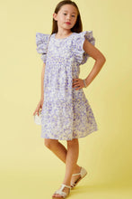 Girls Ditsy Floral Exaggerated Ruffle Sleeve Dress