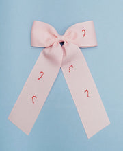 Large Pink Longtail Bow Candy Cane