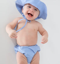 Baby Blue Micro Gingham Sun Hat