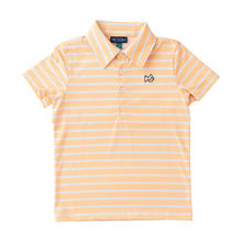 Orange Chiffon Stripe Short Sleeve Pro Performance Polo
