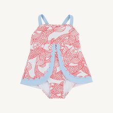 Stratford Scallop Swimsuit, Big fish(red) Beale Street Blue