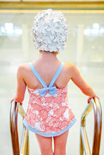 Stratford Scallop Swimsuit, Big fish(red) Beale Street Blue