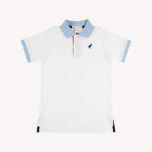 Prim and Proper Polo, white/beale street Blue/red