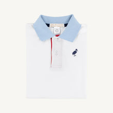 Prim and Proper Polo, white/beale street Blue/red