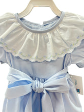 Charlotte Dress Blue Pima Lace Collar
