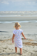 Printed Angel Sleeve Dress - Sea Shells