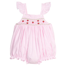 Smocked Lizzy D Bubble - Strawberries
