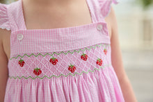Smocked Lizzy D Bubble - Strawberries