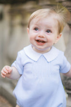 Special Knit Light Blue Pointed Collar Bubble