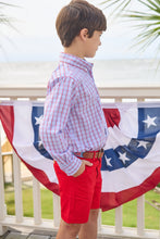 Patriotic Plaid Button Down Shirt
