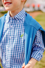 Deans List Dress Shirt, Bansley Blue Gignham